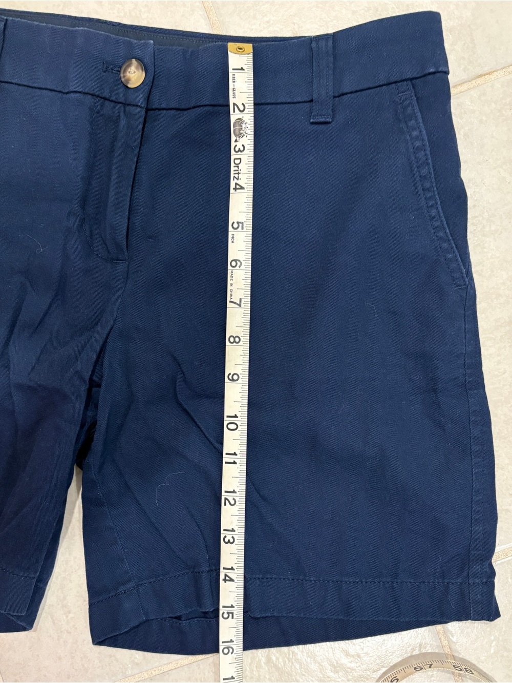 Women's Chino Shorts J.Crew Classic Navy cotton size 6 summer khaki casual - Picture 6 of 7